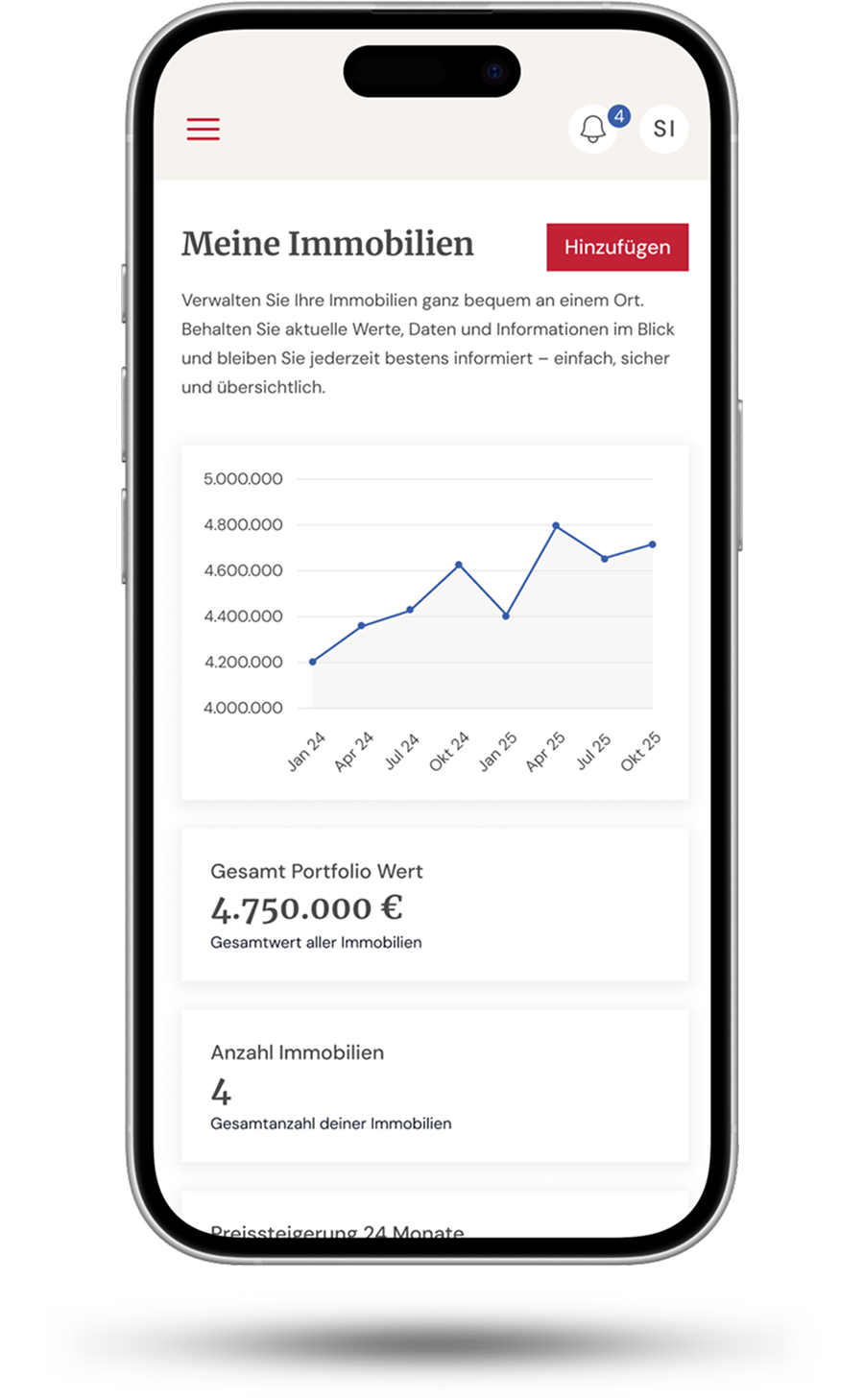 Meine Immobilien im Kundenportal